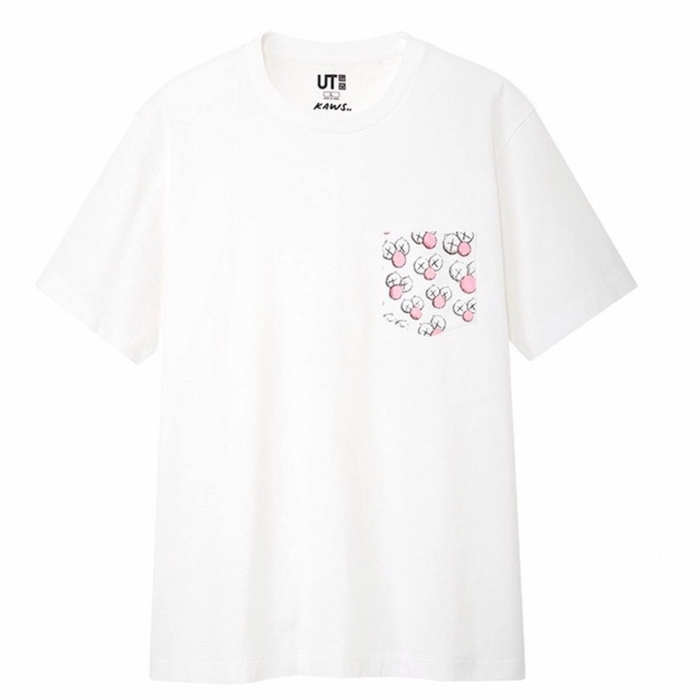 Kaws x Uniqlo bff pocket tee white